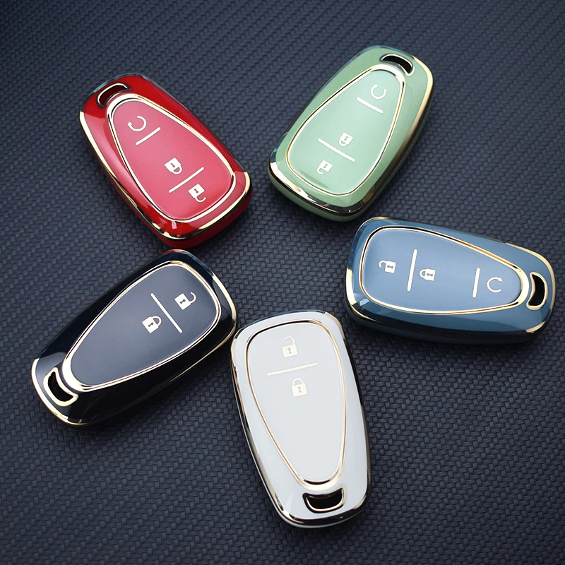 For Chevrolet Malibu Blazer Traverse Seeker Onix Equino Volt Bolt Trax Orlando Cruze Spark Sonic Camaro TPU Car Key Case Cover