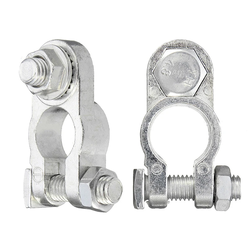 Battery Terminal Clamp Clip Connector 2Pcs Zinc Alloy Positive &Negative Pole Car Battery Terminal Clamp Clip Batteries Access