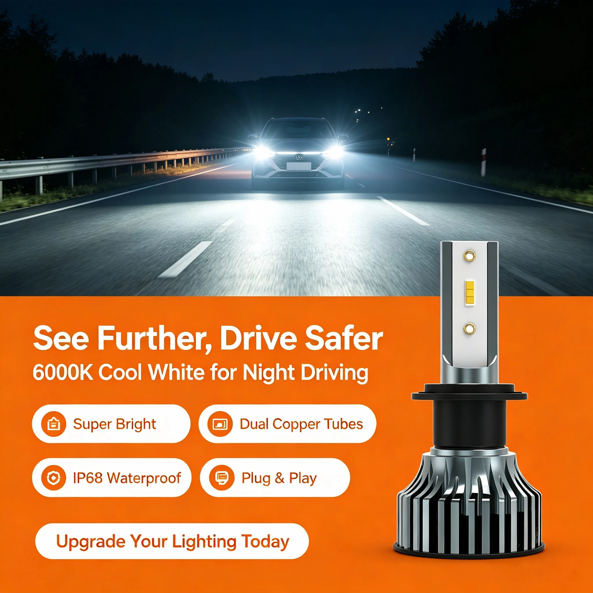 Heyword 150000lm 450W 1860 CSP Chip 3000k/4300k/6000k/8000k Car LED Headlight H4 H7 H1 LED Headlights 9005 H7 H11 LED Light