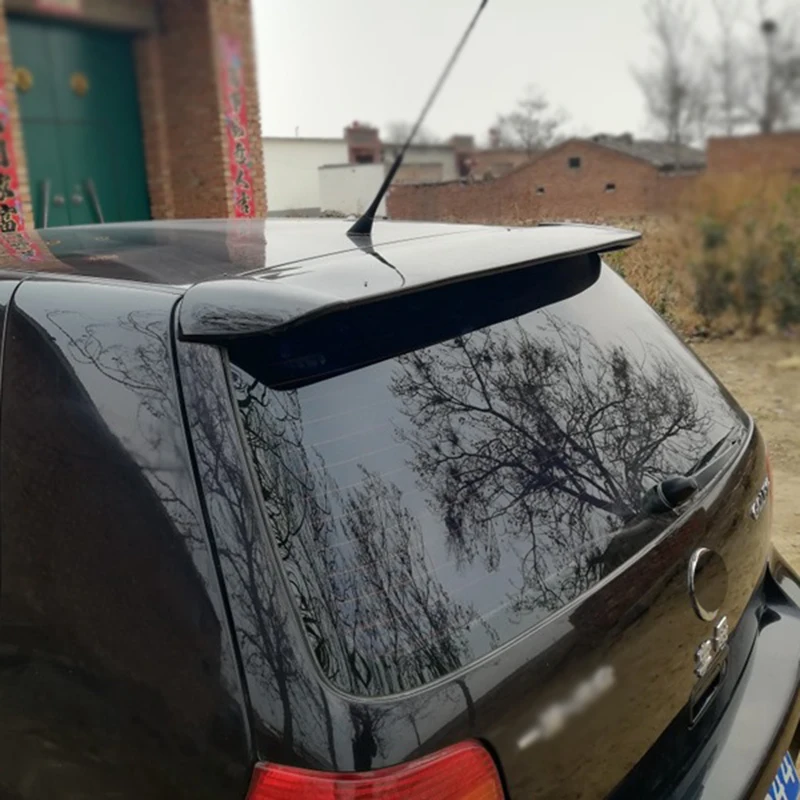 For Volkswagen VW GOLF 4 Roof Spoiler 1998-2004 Mk4 ABS Material Unpainted Color Rear Trunk Lip Spoiler Wing