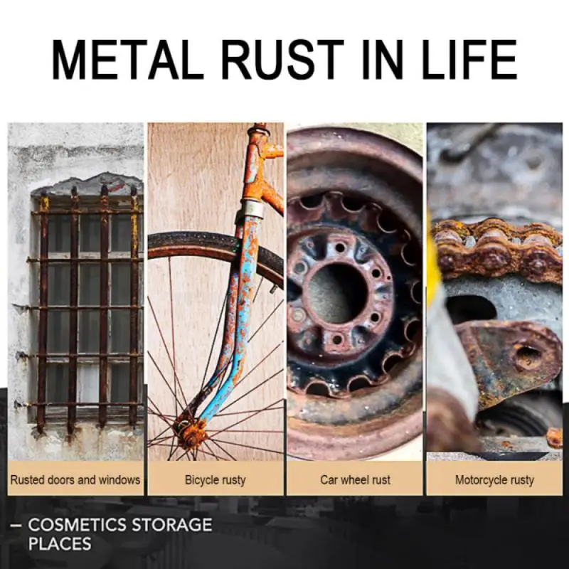 30ML Multi Purpose Rust Remover Spray Metal Surface Chrome Paint Car Maintenance Iron Powder Cleaning Super Rust Remover Cleaner
