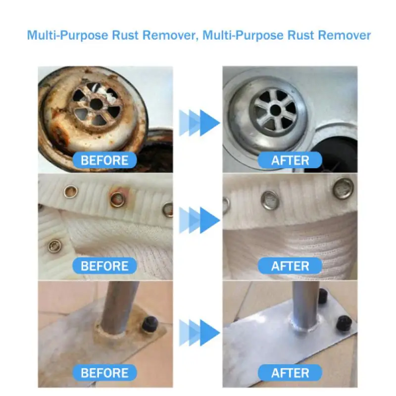 30ML Multi Purpose Rust Remover Spray Metal Surface Chrome Paint Car Maintenance Iron Powder Cleaning Super Rust Remover Cleaner