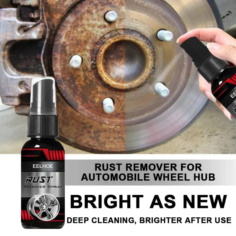 30ML Multi Purpose Rust Remover Spray Metal Surface Chrome Paint Car Maintenance Iron Powder Cleaning Super Rust Remover Cleaner