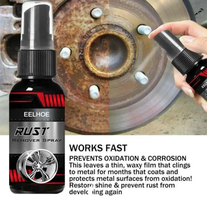 30ML Multi Purpose Rust Remover Spray Metal Surface Chrome Paint Car Maintenance Iron Powder Cleaning Super Rust Remover Cleaner
