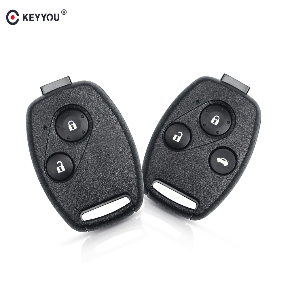 KEYYOU For Honda Accord Civic CRV Pilot Insight 2/3/4 Buttons Fob Auto Case No Blade Remote Car Key Shell