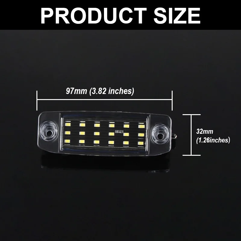 2pcs 12v White 18LEDs For Kia Sportage 2010-up For Hyundai Kona 2017- For i40 CW 2011- High Quality SMD Car License Plate Lights