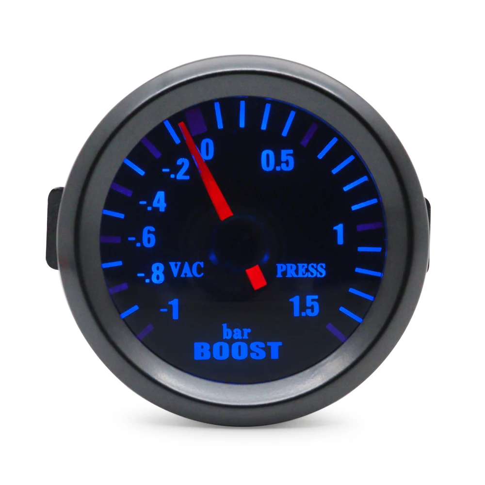 52mm Boost/Vacuum/Water Temp/Oil Temp/Oil Press/Voltage/Tachometer/Air Fuel Ratio/EGT Gauge Analog Blue Led+ 52MM Gauge Pods