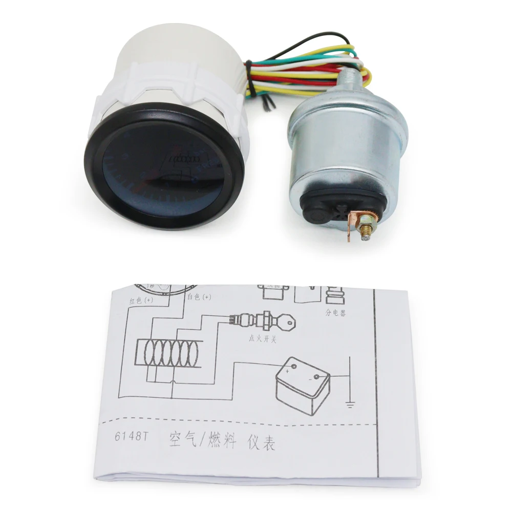 52mm Boost/Vacuum/Water Temp/Oil Temp/Oil Press/Voltage/Tachometer/Air Fuel Ratio/EGT Gauge Analog Blue Led+ 52MM Gauge Pods
