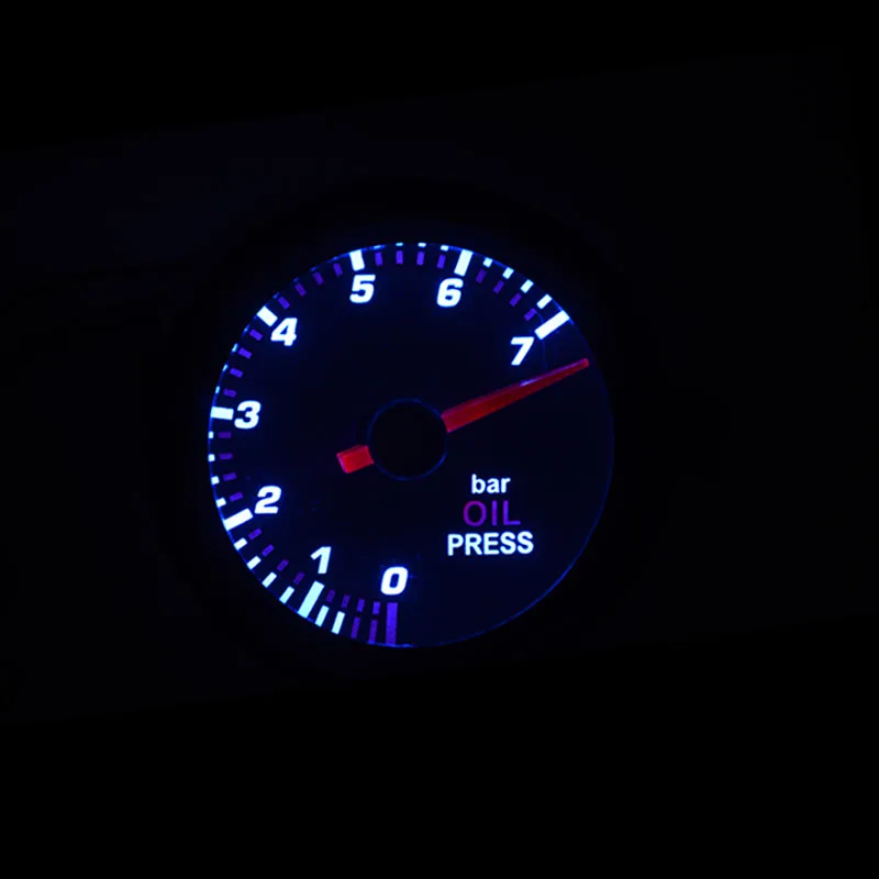 52mm Boost/Vacuum/Water Temp/Oil Temp/Oil Press/Voltage/Tachometer/Air Fuel Ratio/EGT Gauge Analog Blue Led+ 52MM Gauge Pods