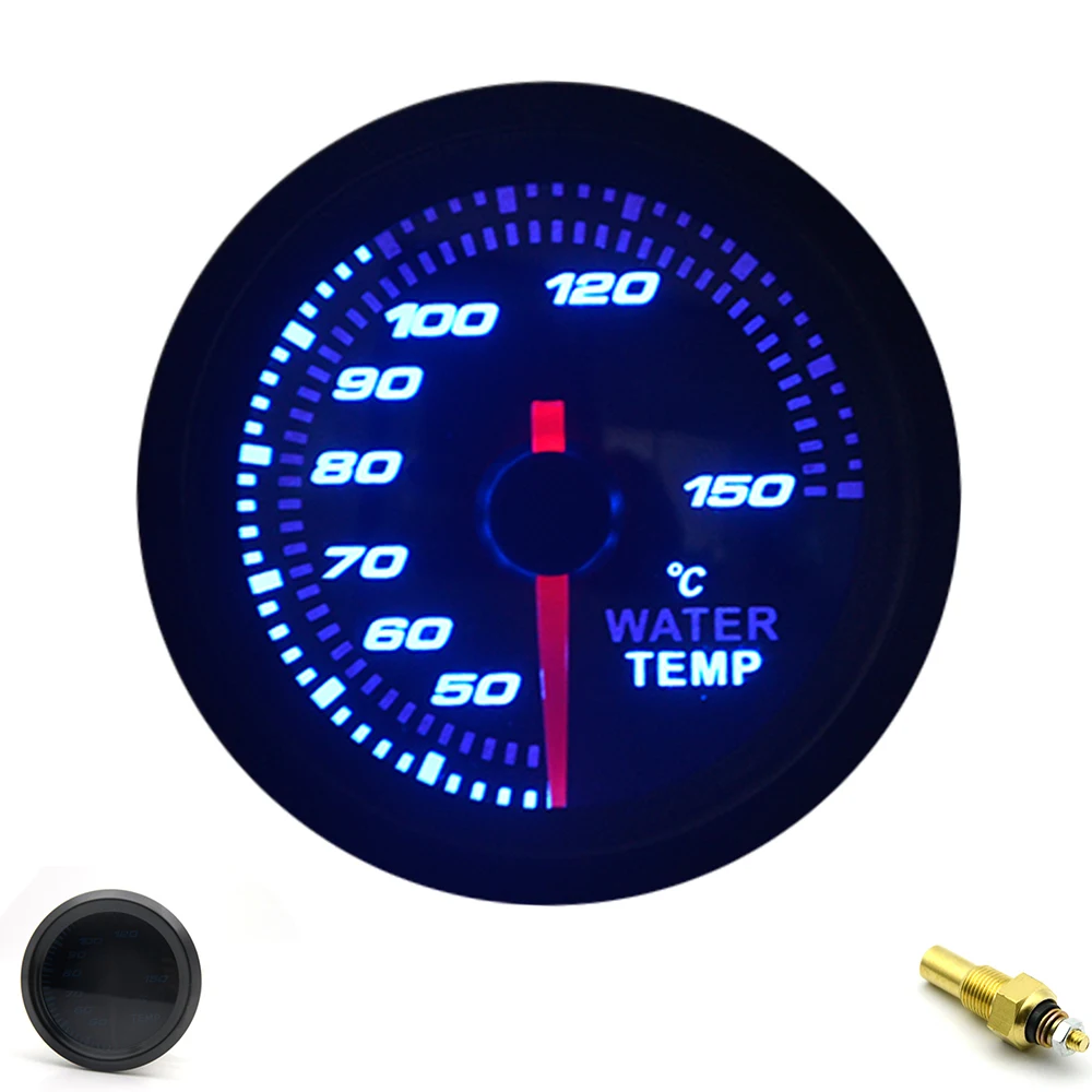 52mm Boost/Vacuum/Water Temp/Oil Temp/Oil Press/Voltage/Tachometer/Air Fuel Ratio/EGT Gauge Analog Blue Led+ 52MM Gauge Pods