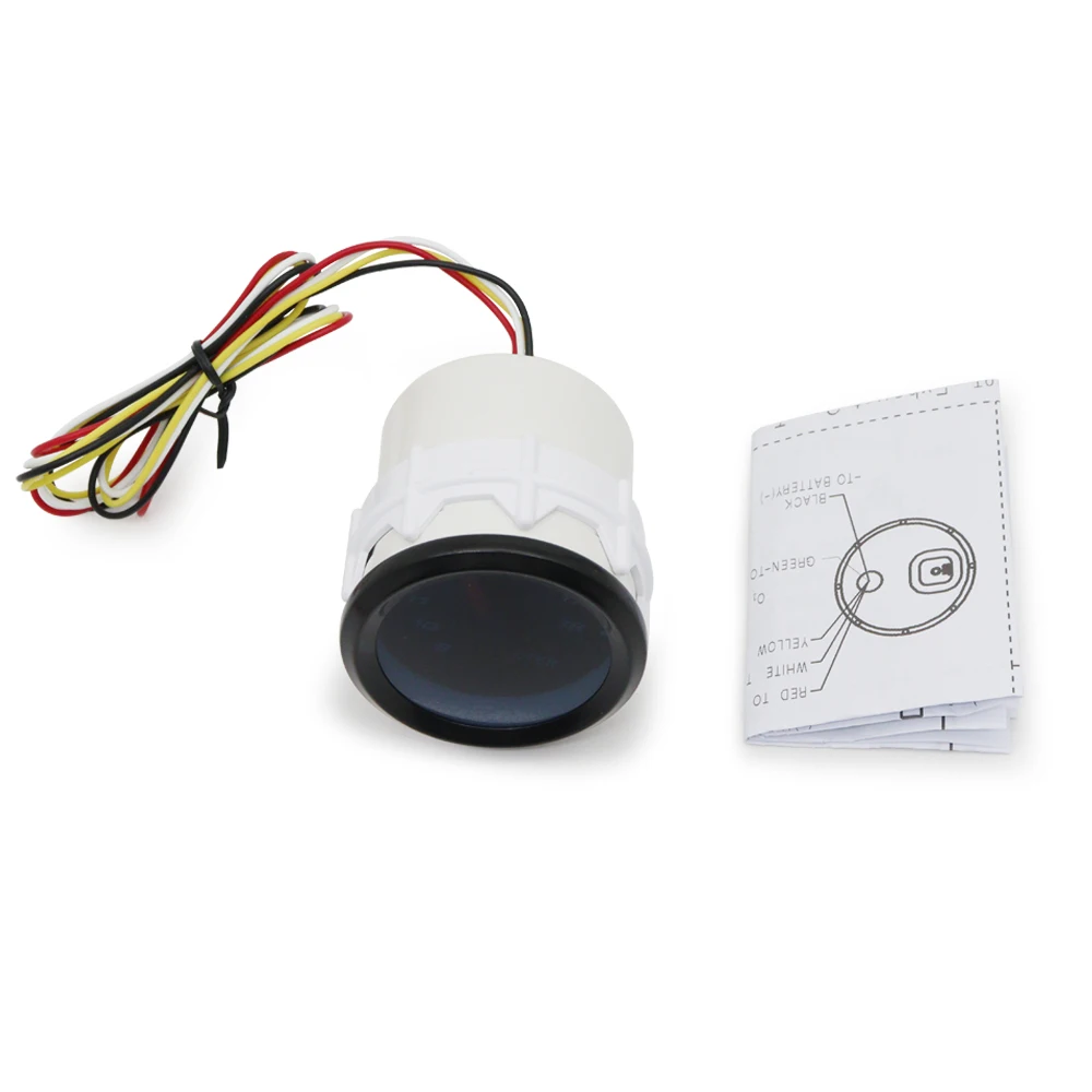 52mm Boost/Vacuum/Water Temp/Oil Temp/Oil Press/Voltage/Tachometer/Air Fuel Ratio/EGT Gauge Analog Blue Led+ 52MM Gauge Pods