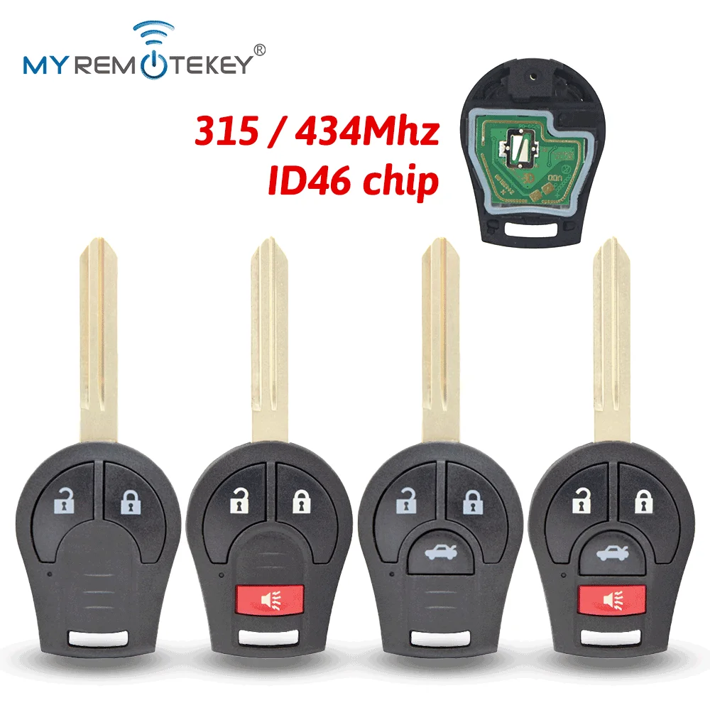 MYREMOTEKEY Remote Car Key 315/434 Mhz ID46 Chip for Nissan Micra Juke Note Altima Maxima Murano CWTWB1U751 CWTWB1U761