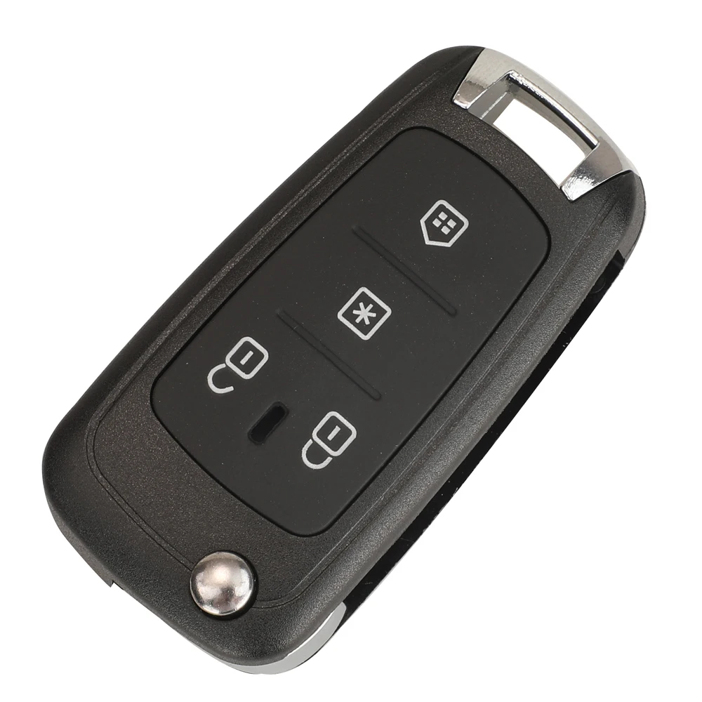 jingyuqin 4 Button Flip Remote Key Fob Case For Fiat For Brazil Positron Car Replacement Shell Folding Flid