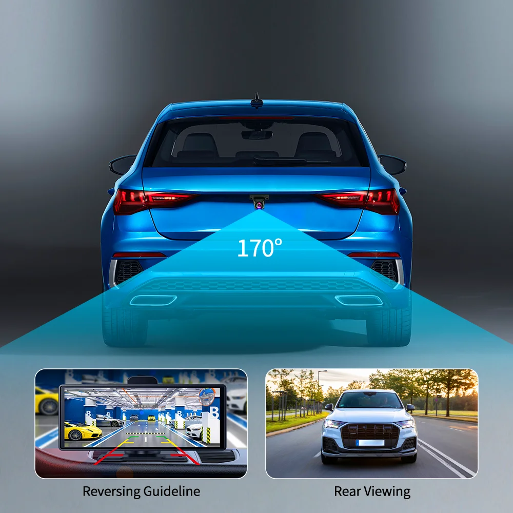 Imagebon 6m/10m AHD 1080P Backup Rear Camera 4 Pin 2.5mm Automatic Reversing Rearview Mirror Cam Car DVR