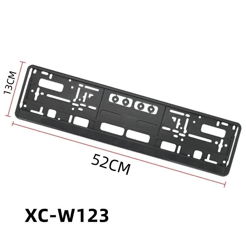 Black European Size License Plate Frame Holder