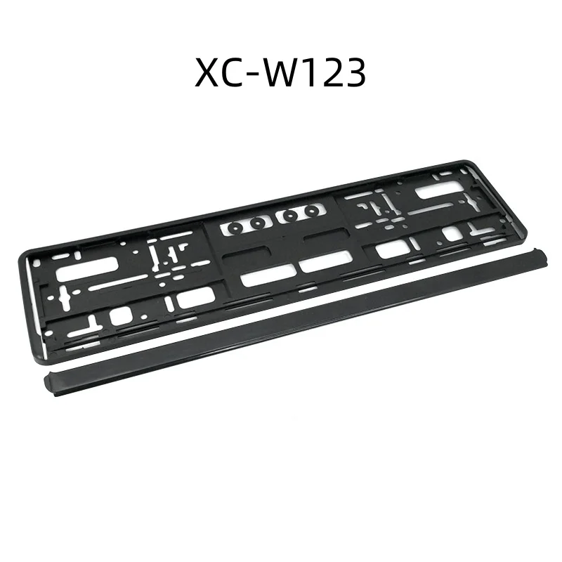 Black European Size License Plate Frame Holder