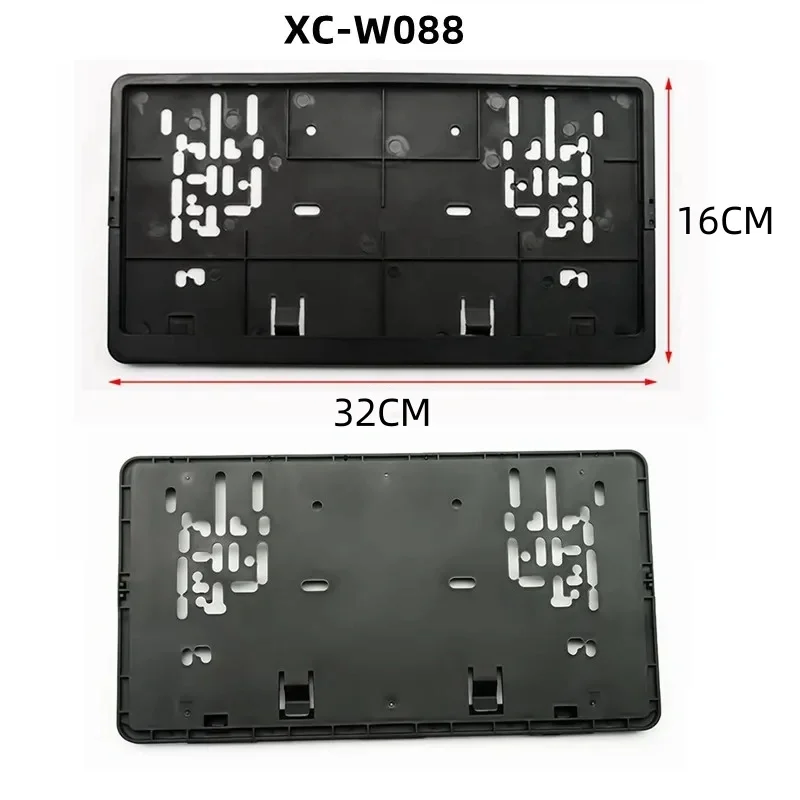 Black European Size License Plate Frame Holder