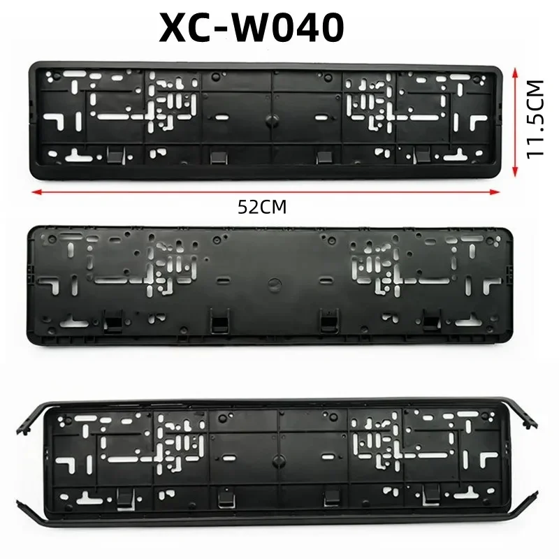 Black European Size License Plate Frame Holder