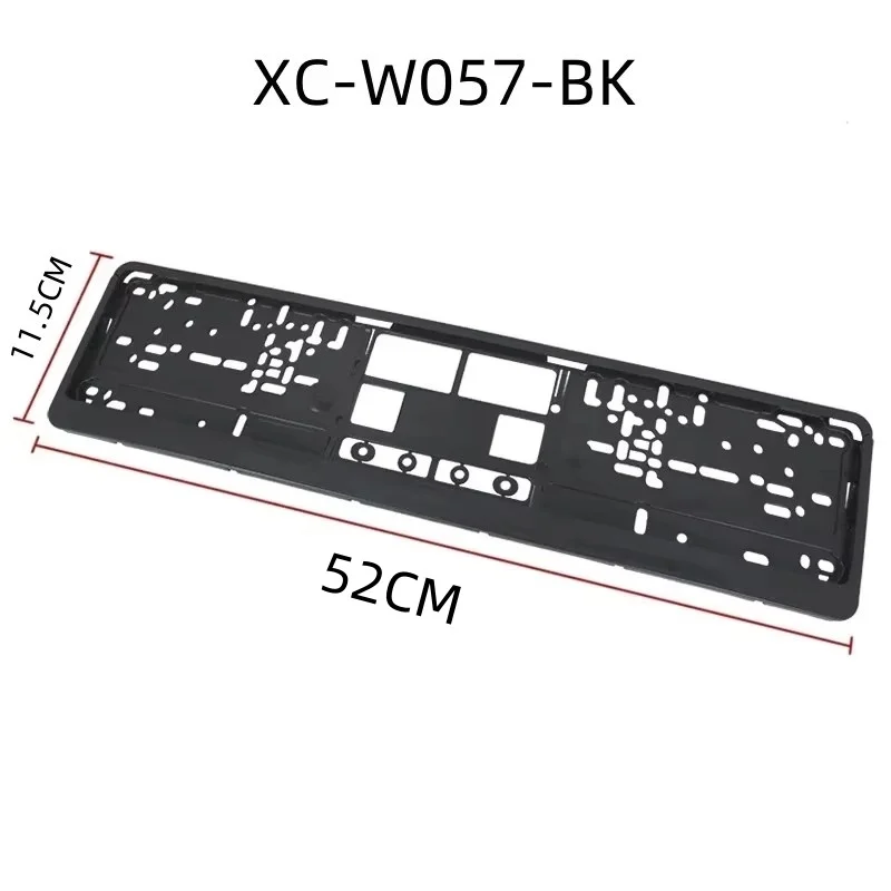 Black European Size License Plate Frame Holder