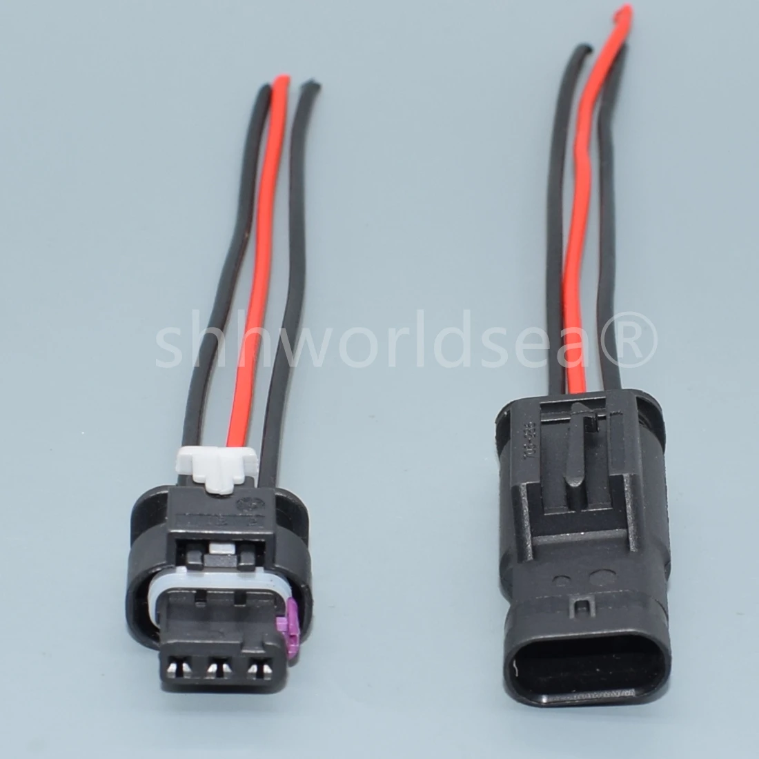 shhworldsea 3 Pin Auto Connector Reversing radar camshaft position sensor solenoid valve plug 4F0973703 4F0 973 703 1-1718644-1