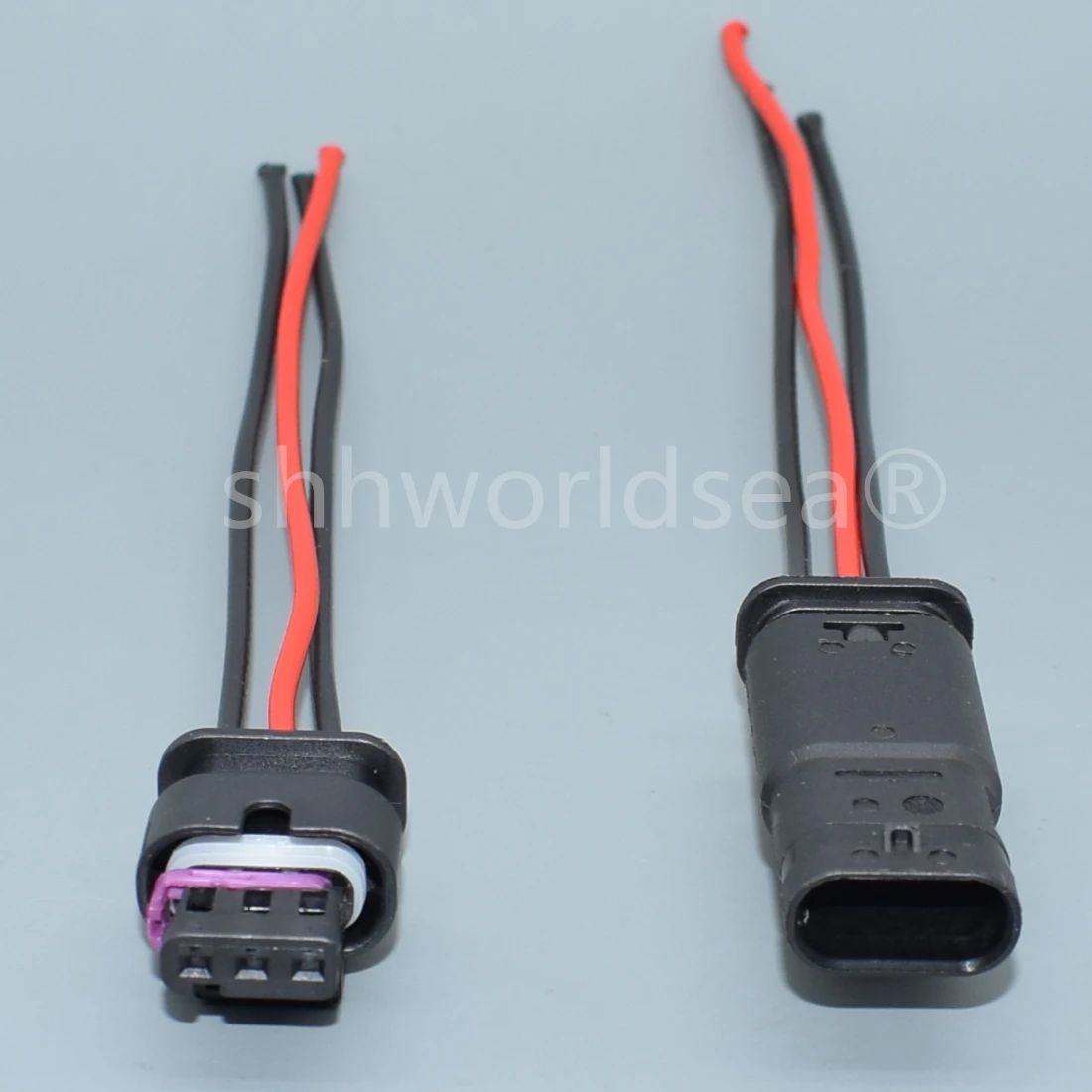 shhworldsea 3 Pin Auto Connector Reversing radar camshaft position sensor solenoid valve plug 4F0973703 4F0 973 703 1-1718644-1
