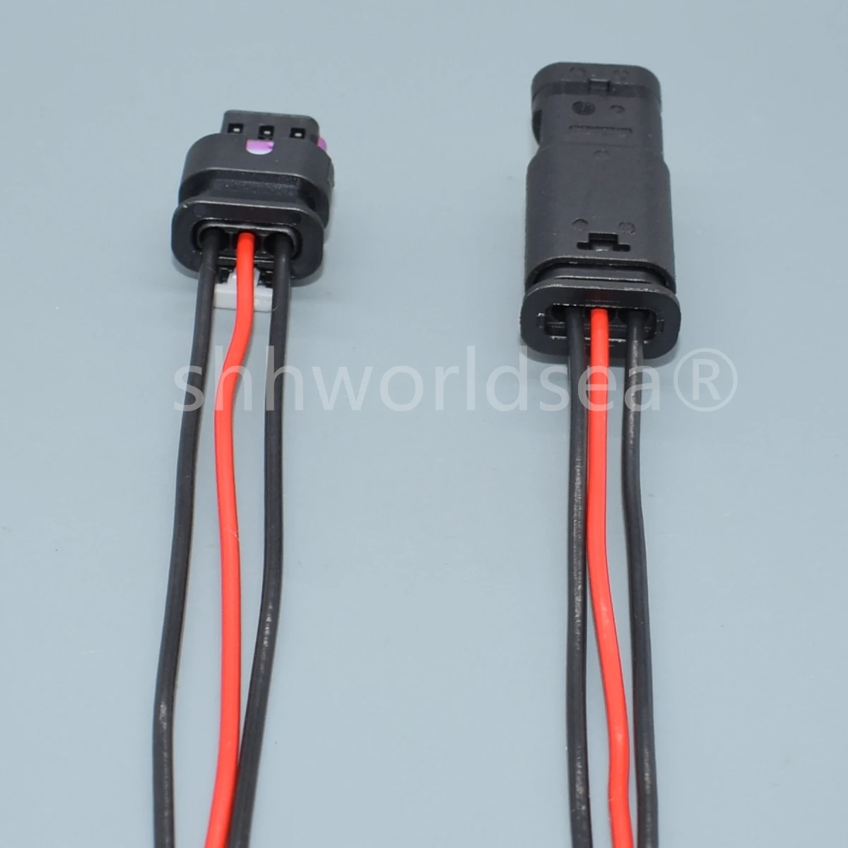 shhworldsea 3 Pin Auto Connector Reversing radar camshaft position sensor solenoid valve plug 4F0973703 4F0 973 703 1-1718644-1