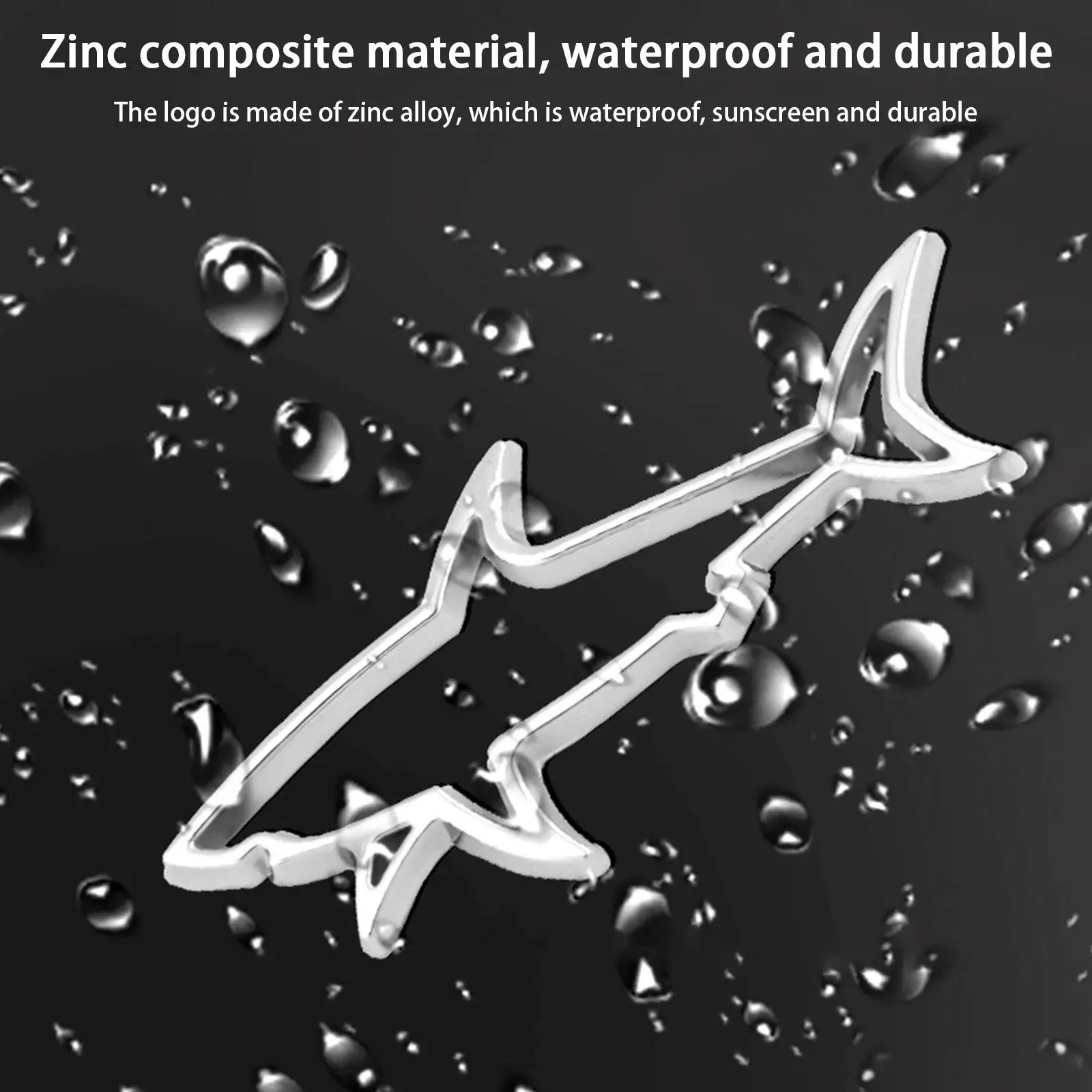 3D Metal Car Styling Sticker Hollow Fish Shark Emblem Badge Decals Automobiles Motorcycle Computer Fuel Cap Accessories Decals