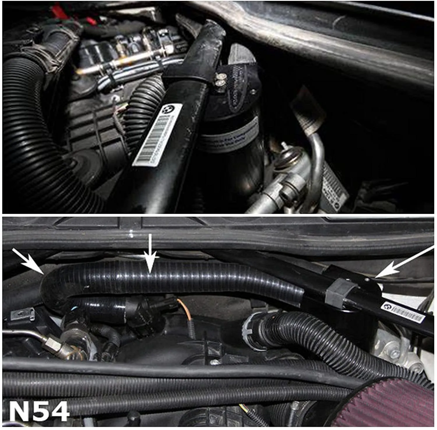 Reservoir Fuel Tanks Oil Catch Can Box with Silicone Radiator Hose For BMW N54 335i 135i E90 E92 E82 2006-2010 Car Accessories