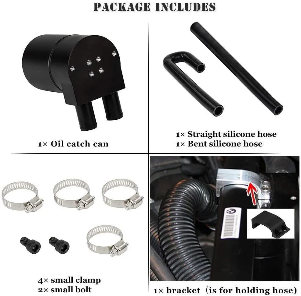 Reservoir Fuel Tanks Oil Catch Can Box with Silicone Radiator Hose For BMW N54 335i 135i E90 E92 E82 2006-2010 Car Accessories