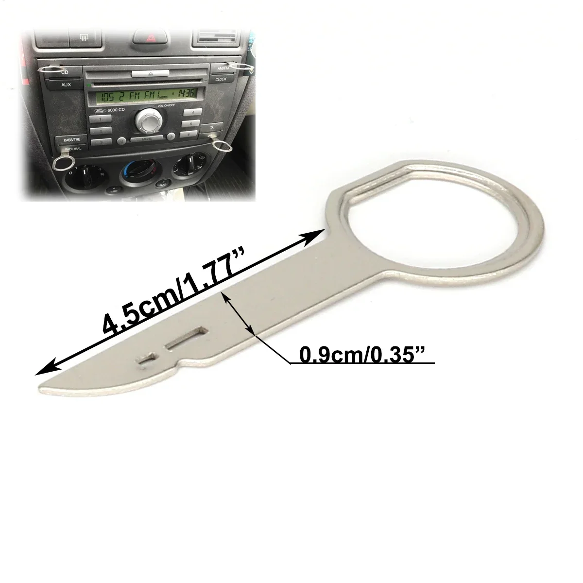 2 Pair Radio CD Stereo Removal Key Release Pin Extractor For Ford Focus Mondeo C-Max Fiesta Transit Car Extraction Install Tools