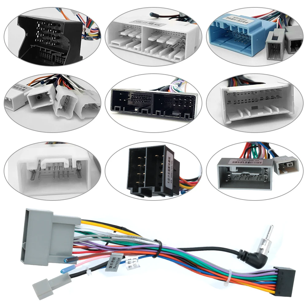 Car Audio MP5 Player ISO Cable Autoradio Radio Accessories for VW Hyundai Honda Toyota Nissan Mitsubish Ford Outlande Suzuki Kia