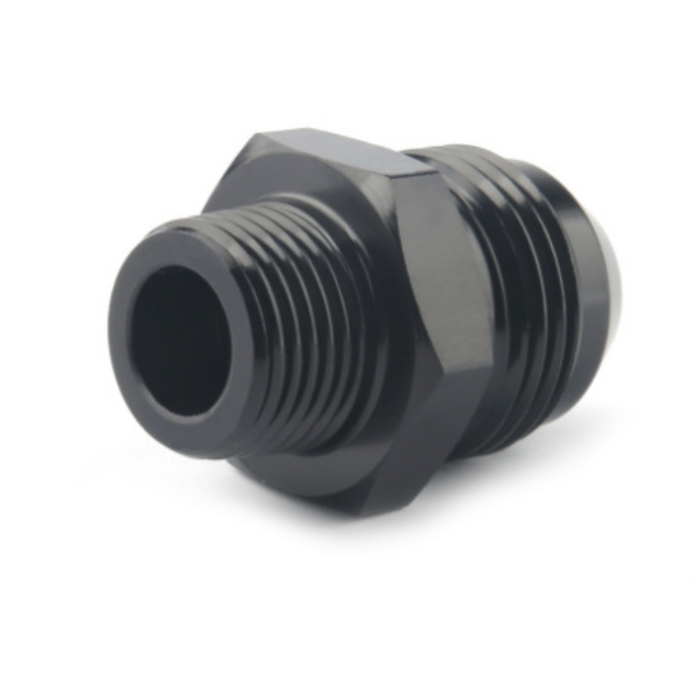 AN3/AN4/AN6/AN8/AN10/AN12 Male Flare to 1/4" 1/8 3/8  1/2 3/4 NPT Pipe Fitting Adapter Aluminum Straight Black 2PCS