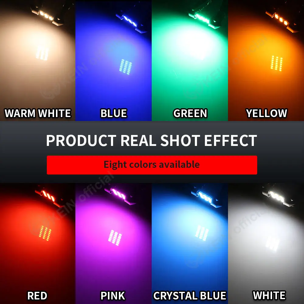 KEIN 2PCS 12V Car Interior Bulb Led C5W C10W T10 Light Festoon BA9S 31 mm 28mm 31mm 36mm 39mm 41mm Lamp Warm White Red Blue Pink