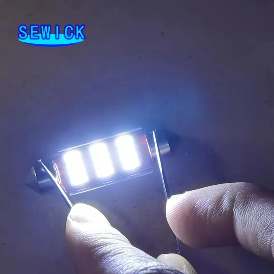 100Pcs Festoon C5W CANBUS NO Error Auto Light 12 SMD 4014 LED 31mm 36mm 39mm 41mm Car Interior Dome Lamp Reading Bulb White 12V