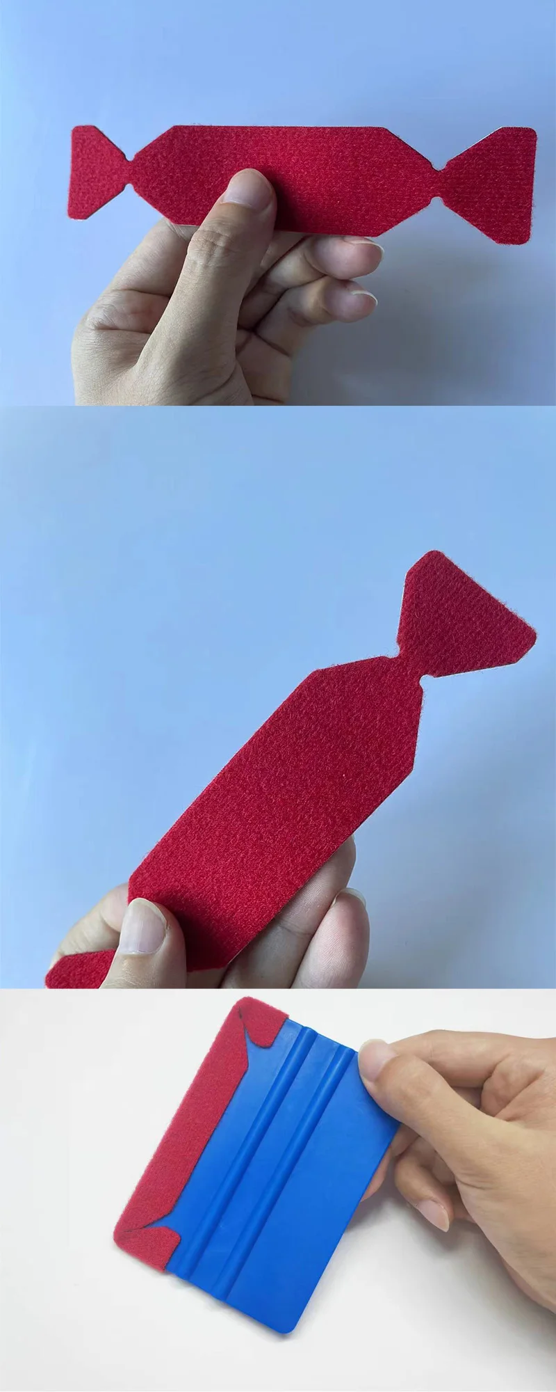 20Pcs Squeegee Felt Cloth for Car Vinyl Film Wrapping Scraper No Scratch Microfiber Replaceable Felts for Vinyl Spatula