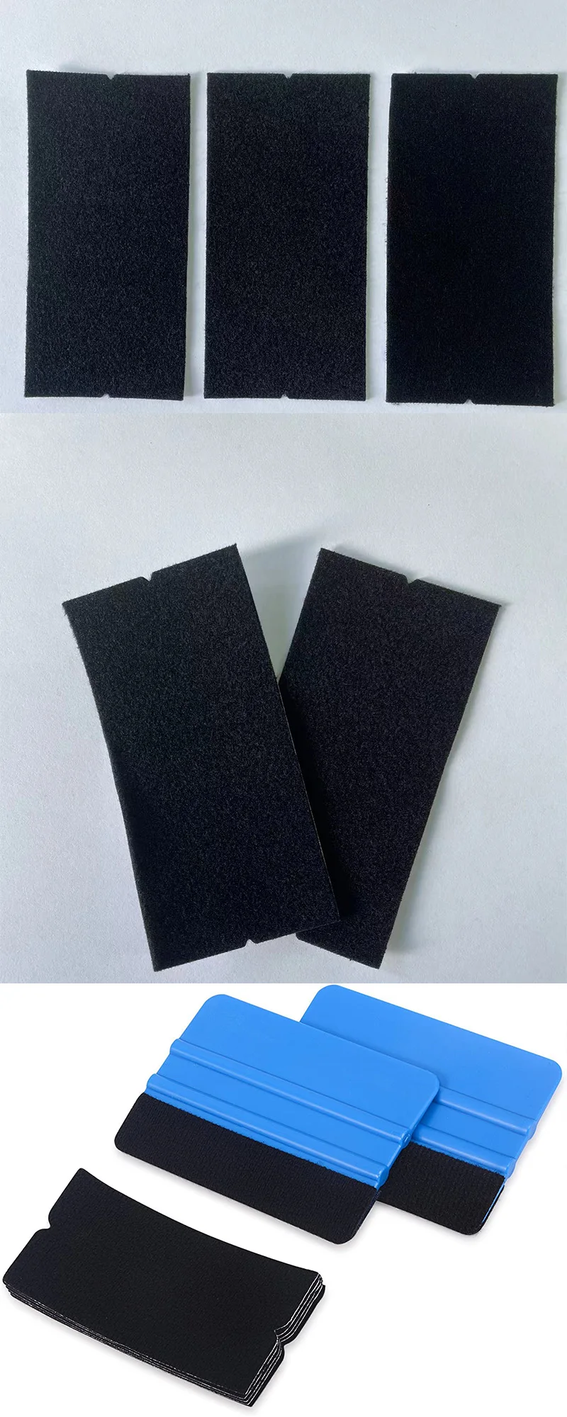 20Pcs Squeegee Felt Cloth for Car Vinyl Film Wrapping Scraper No Scratch Microfiber Replaceable Felts for Vinyl Spatula