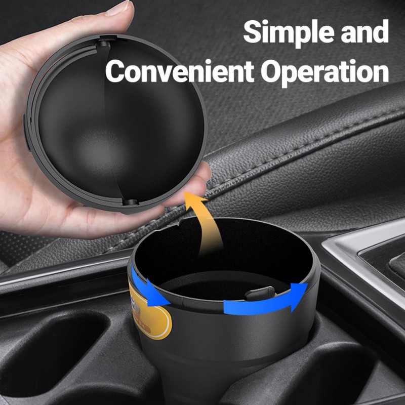 Universal Car Trash Can Auto Organizer Storage Box with Swing Lid Cute Mini Automotive Leakproof Vehicle Trash Bin for Car