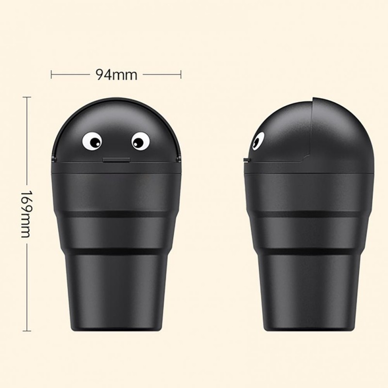 Universal Car Trash Can Auto Organizer Storage Box with Swing Lid Cute Mini Automotive Leakproof Vehicle Trash Bin for Car