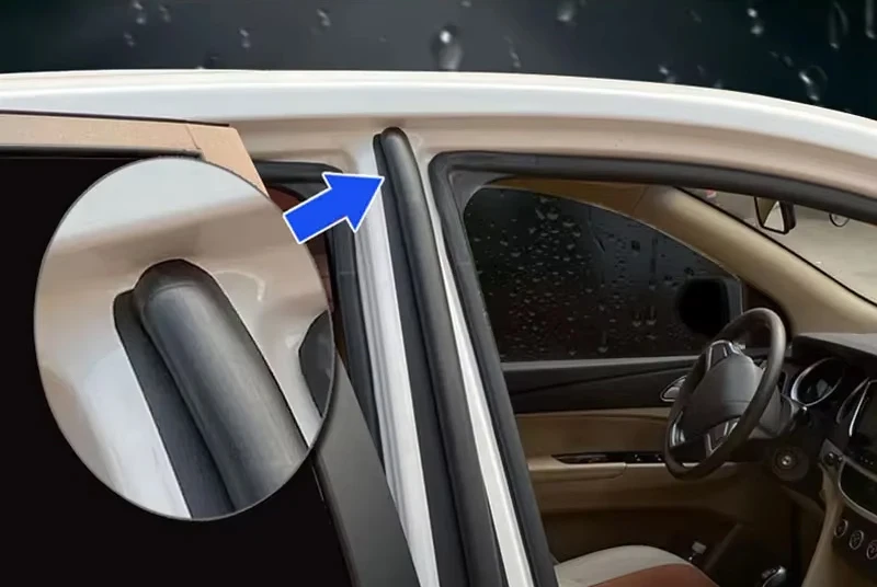 Auto Door Pillar Sealant Trim Car Door Middle Column Sealing Strip for Noise Insulation Soundproofing Dustproof Auto Sealing