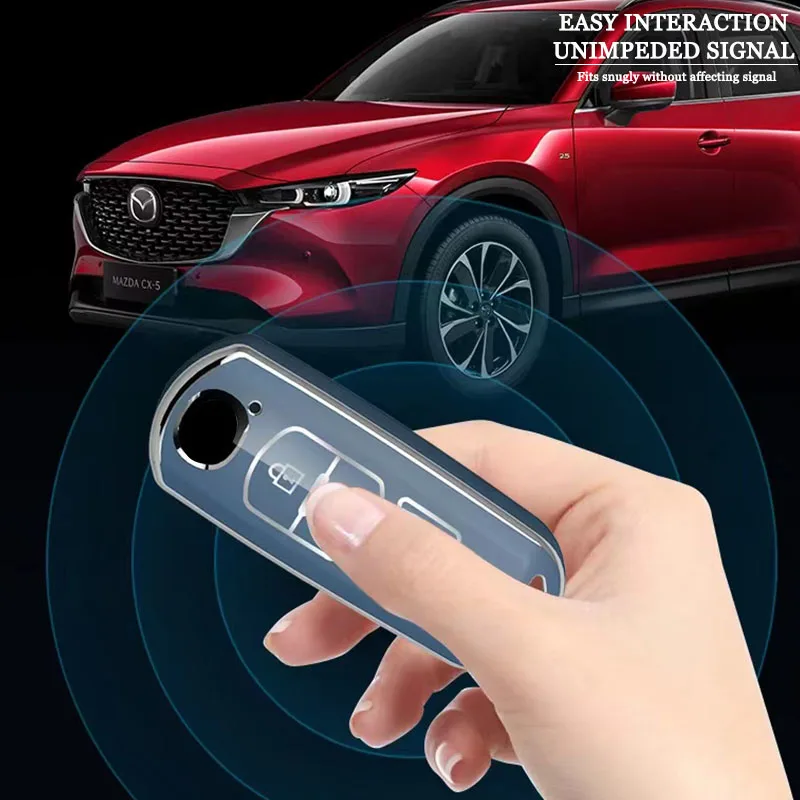 Fashion New Soft TPU Car Key Protective Cover For Mazda 2 3 6 Atenza Axela Demio CX-5 CX5 CX-3 CX7 CX-9 2015 2016 2017 2018 2019