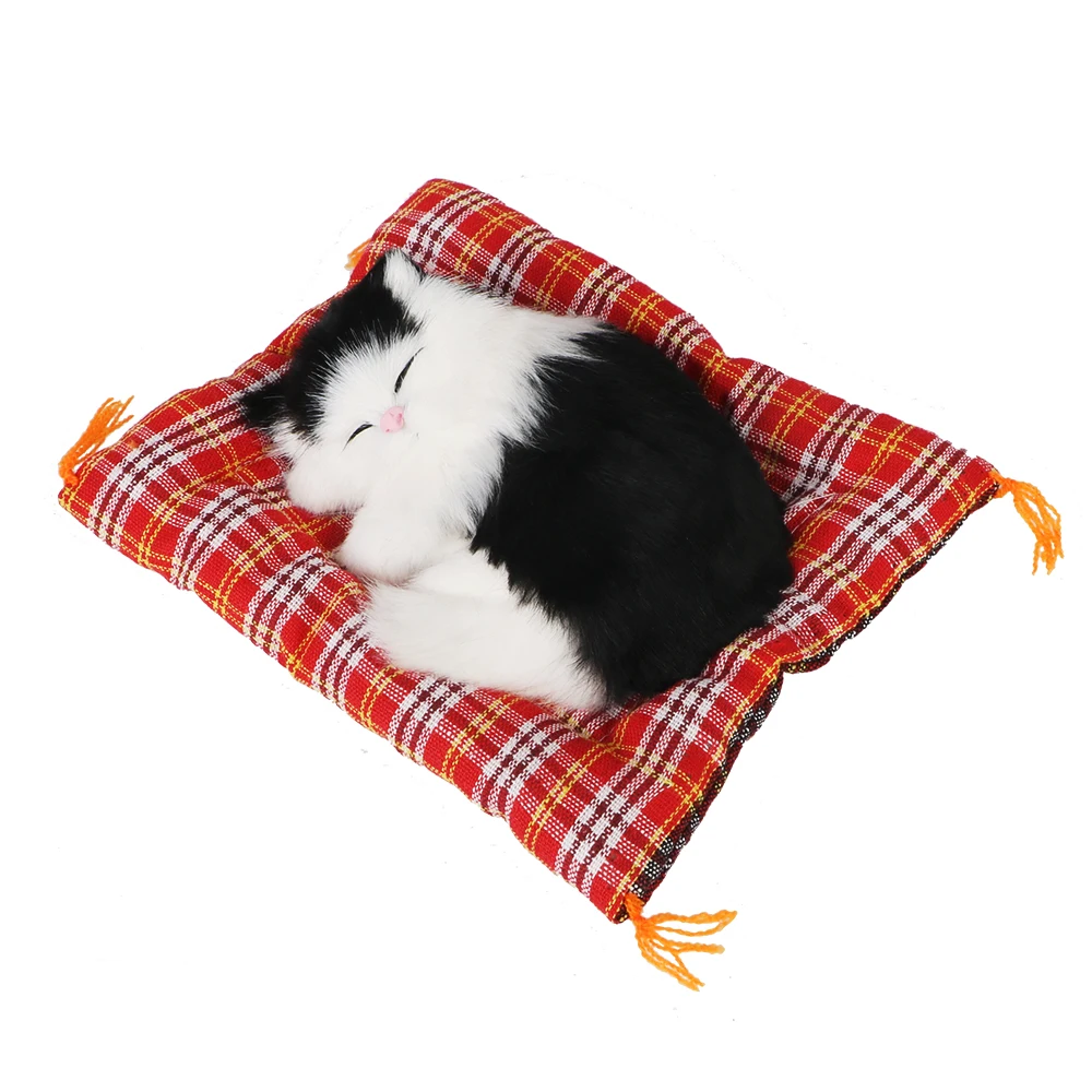 Lovely Plush Kittens Doll Toy Car-styling Car Ornaments Dashboard Decoration Home Decoration Cute Simulation Sleeping Cats