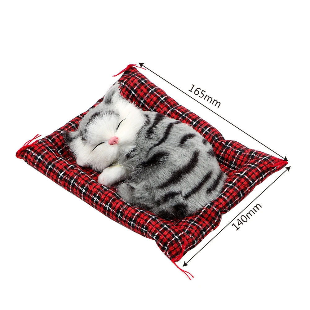 Lovely Plush Kittens Doll Toy Car-styling Car Ornaments Dashboard Decoration Home Decoration Cute Simulation Sleeping Cats