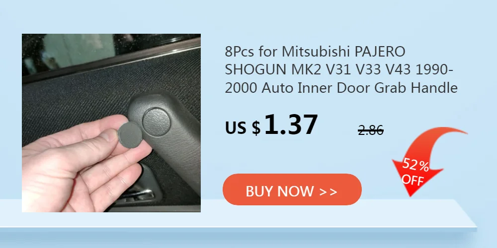 8Pcs for Mitsubishi PAJERO SHOGUN MK2 V31 V33 V43 1990-2000 Auto Inner Door Grab Handle Screw Caps Cover Plugs MB777725 MB777731