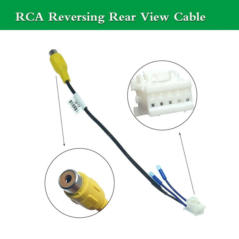 1piece Auto Rear View Backup Camera Cable Adaptor RCA 10Pin For Car Stereo Radio DVD Monitor Car Interior Dash Parts
