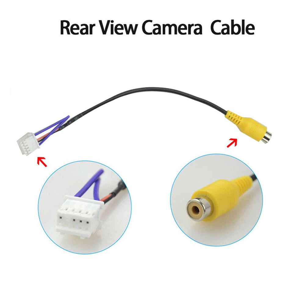 1piece Auto Rear View Backup Camera Cable Adaptor RCA 10Pin For Car Stereo Radio DVD Monitor Car Interior Dash Parts