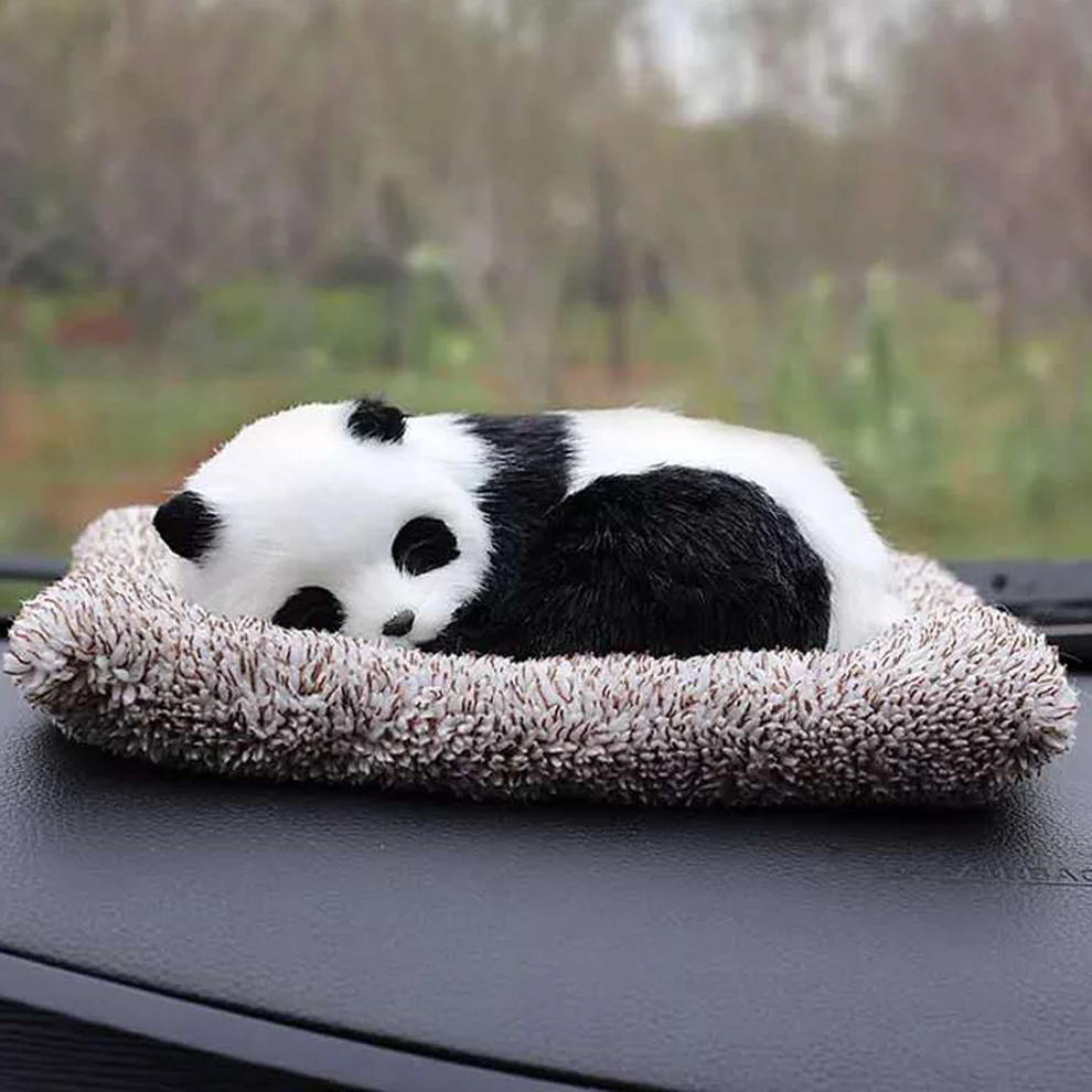 Car Dashboard Ornaments Decor Interior Cute Simulation Plush Cats Dogs Toy Automobiles Decoration Auto Accessories