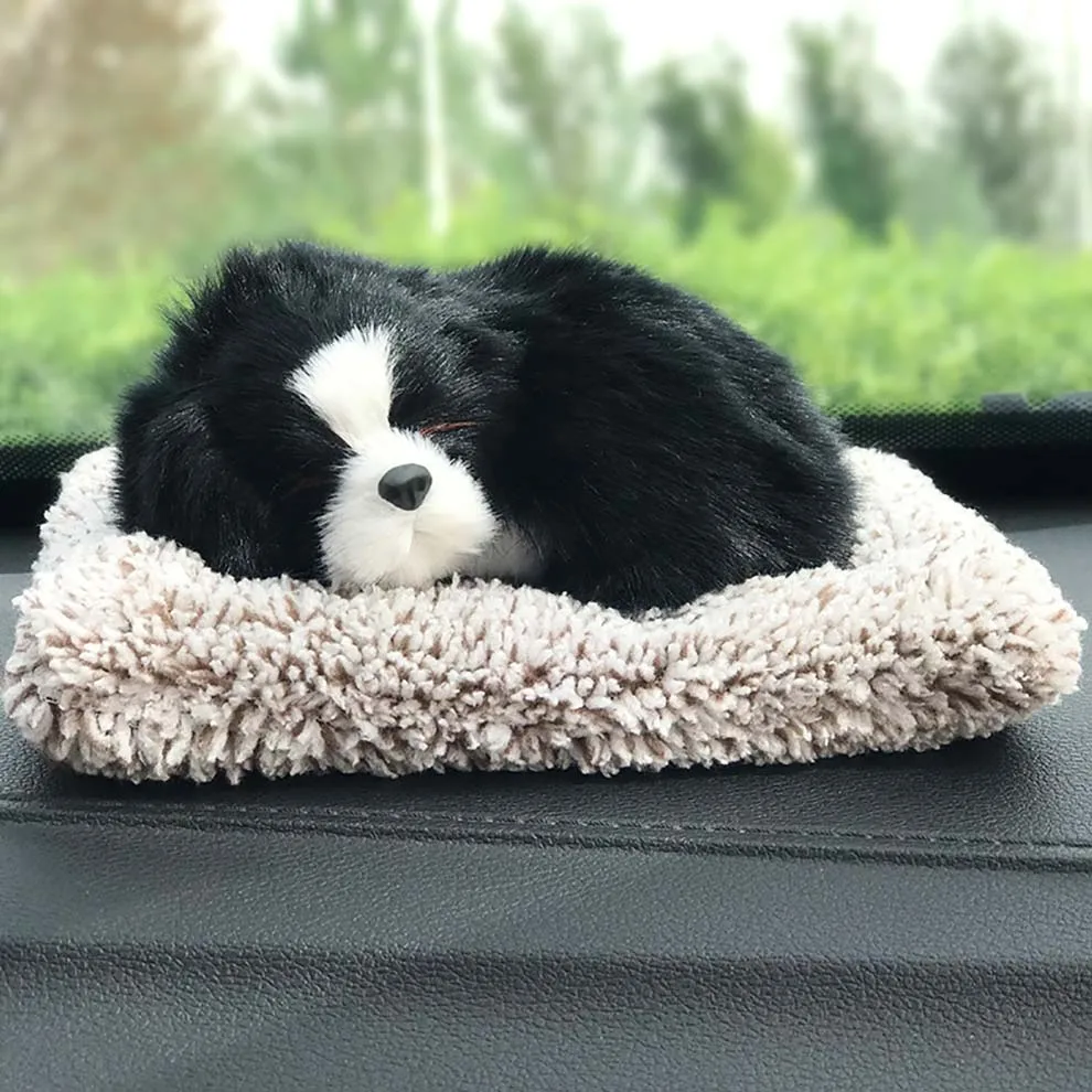 Car Dashboard Ornaments Decor Interior Cute Simulation Plush Cats Dogs Toy Automobiles Decoration Auto Accessories