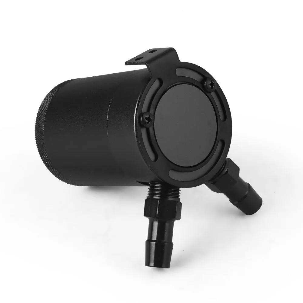 Universal Oil Catch Can Compact Baffled 2-Port Aluminum Reservoir Oil Catch Tank Fuel Tank Parts Two hole breathable Kettle