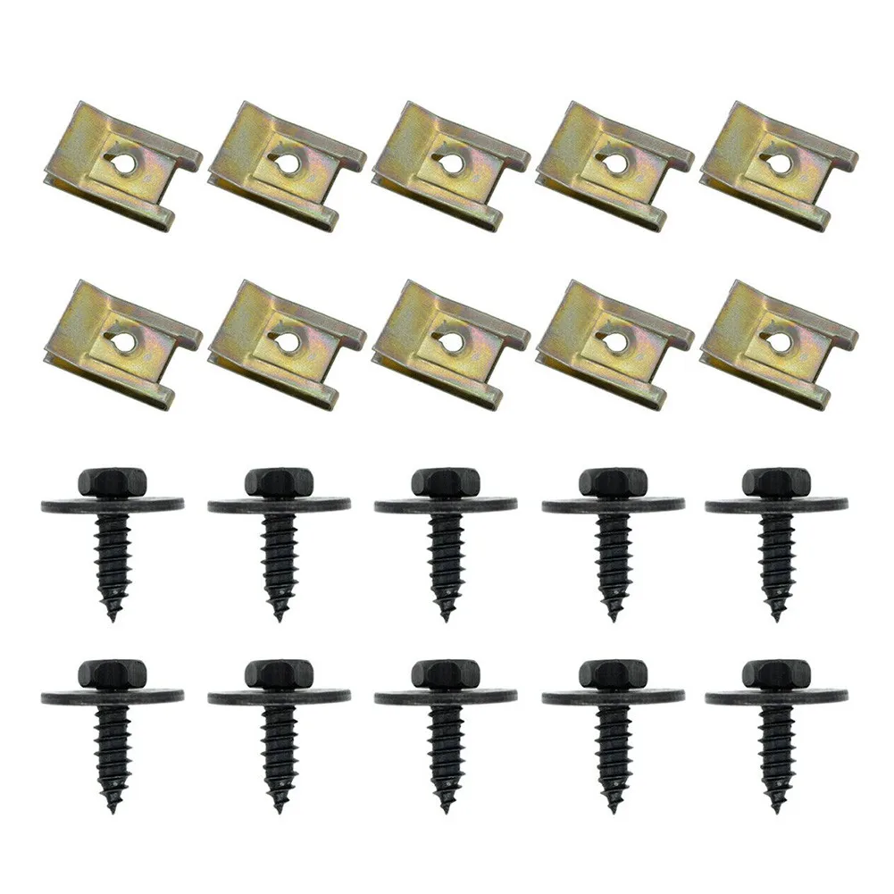 20pcs For BMW Hex Head Tapping Socket Bolt Screw Clips Undertray Splash Guard For E21 E30 E36 E46 E90 E91 E92 E93 E34 E39 E60