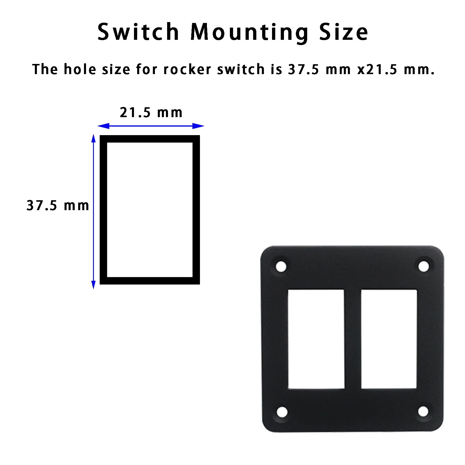 1 / 2 / 3 / 4 / 5 / 6 / 7 / 8 Gang Rocker Switch Housing Frame Aluminum Panel for Carling ARB NARVA (37mm X 21mm) Rocker Switch